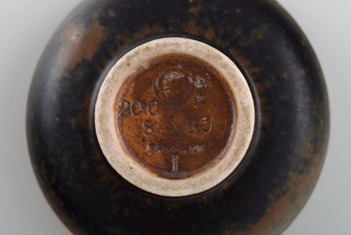 Saxbo Miniature Bowl in Glazed Ceramics, Mid-20th C. For Sale 1