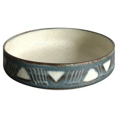Ciotola o centrotavola in ceramica scandinava di metà secolo Saxbo, Danimarca, anni '50