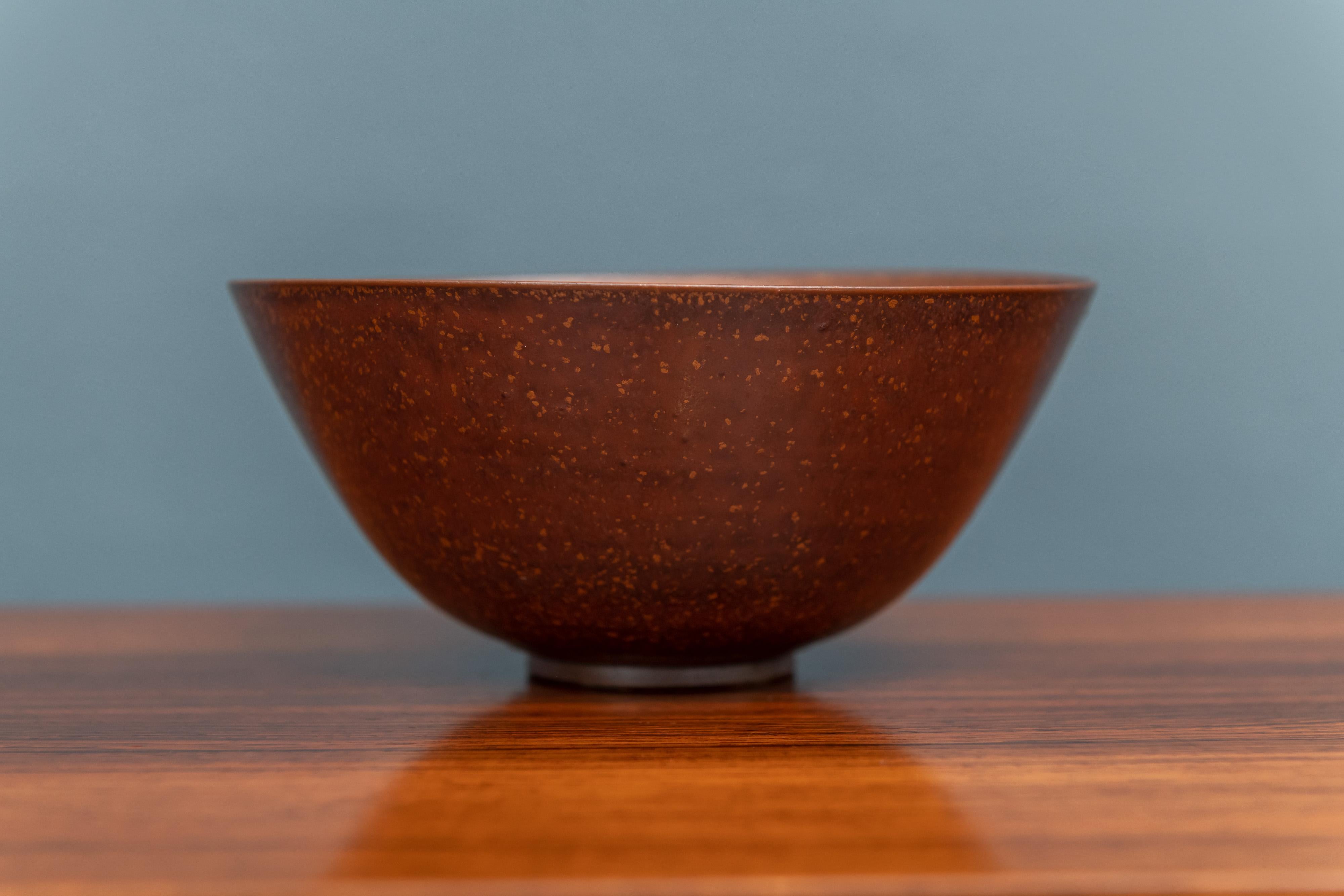 Scandinavian Modern Saxbo Stoneware Ceramic Bowl, Denmark