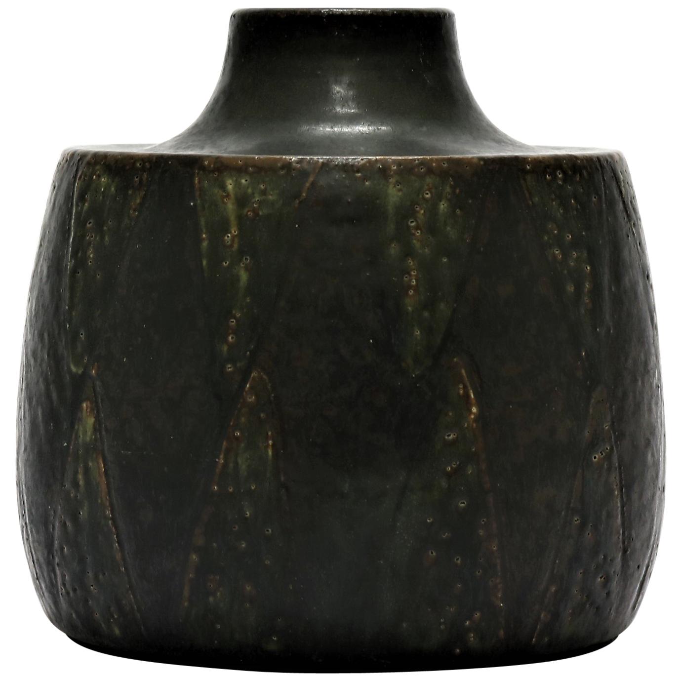 Saxbo Stoneware Vase by Eva Staehr Nielsen, Denmark, 1960s