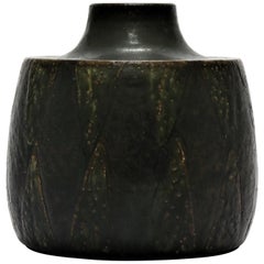 Saxbo Steingutvase von Eva Staehr Nielsen:: Dänemark:: 1960er Jahre