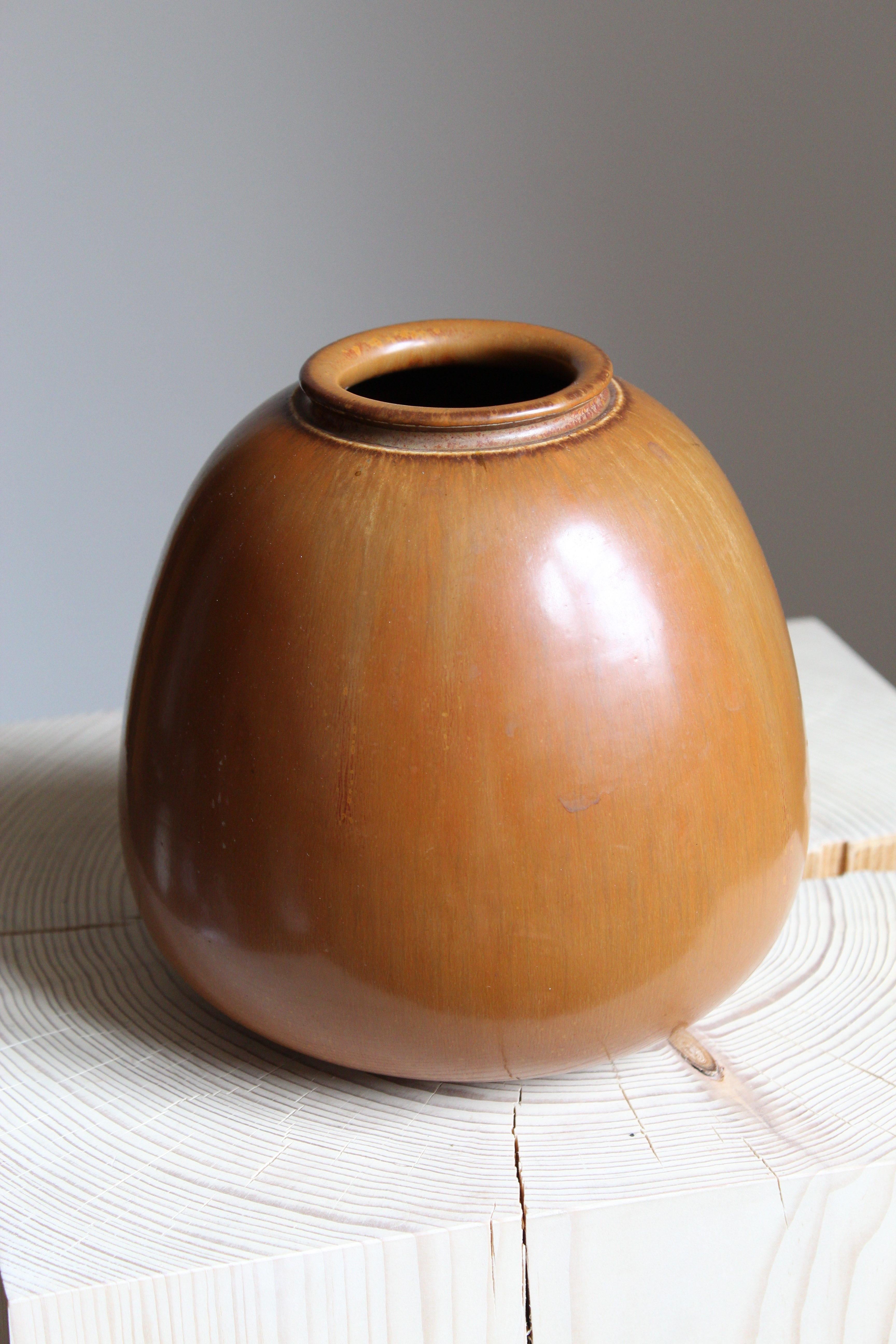 Mid-Century Modern Saxbo, Vase, Glazed Stoneware, Saxbo, Denmark, 1950s