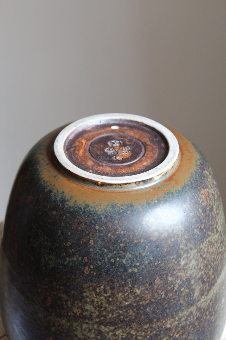Saxbo, Vase, Glazed Stoneware, Saxbo, Denmark, 1950s In Good Condition For Sale In West Palm Beach, FL