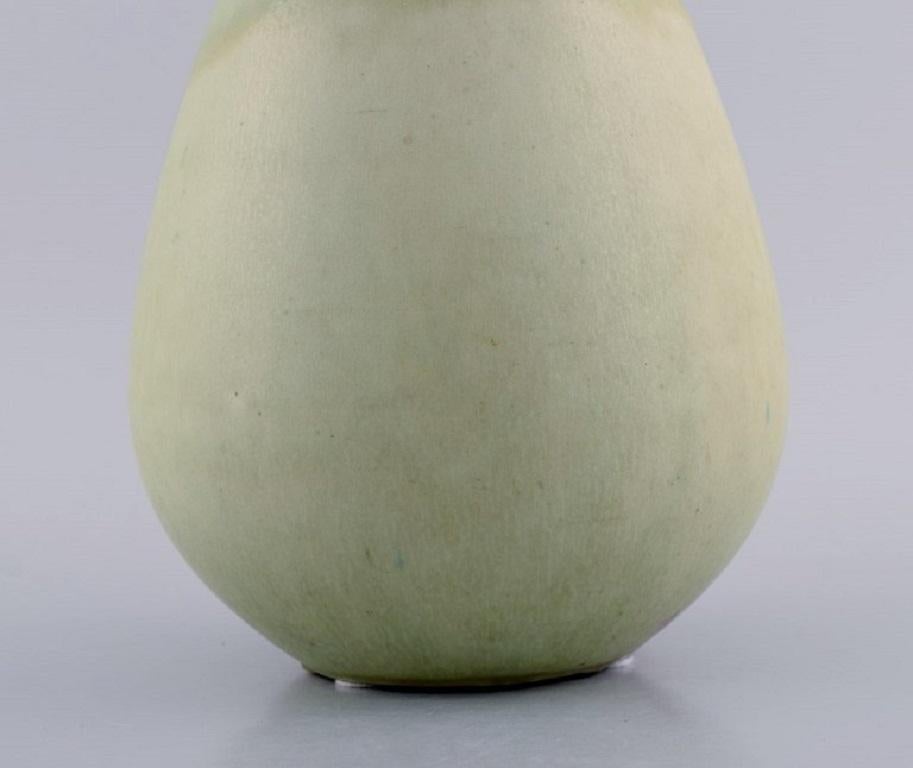 20th Century Saxbo Vase in Glazed Ceramics, Beautiful Glaze, Mid-20th C.