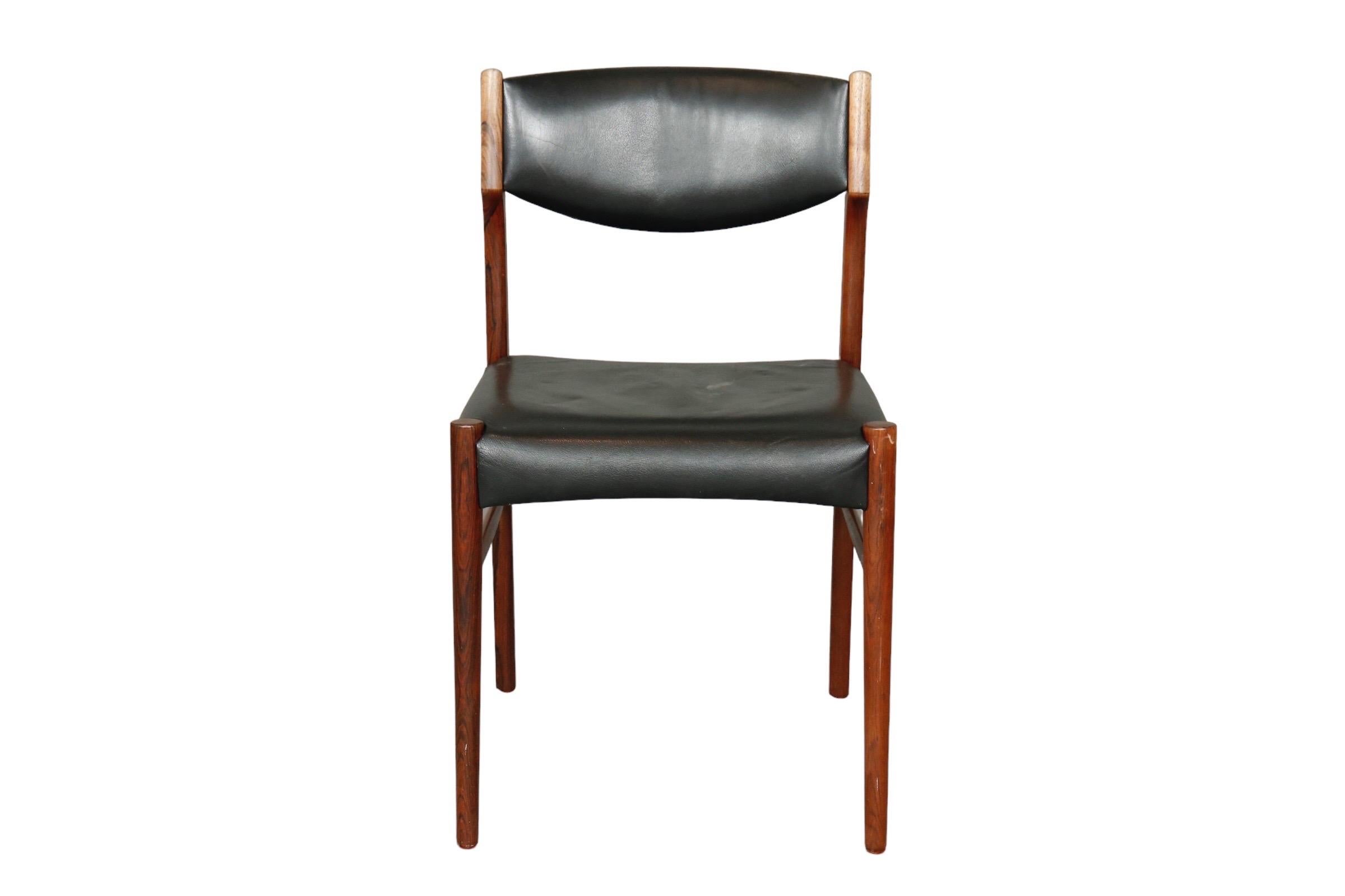 20th Century Saxkjobing Savvaerk Stolefabrik Mid Century Rosewood Dining Chairs Set of 6