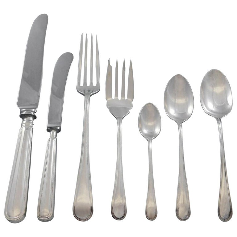 Saxon by Birks Canada Sterling Silver Flatware Set for 8 Service 63