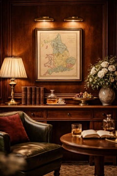 Saxon England Map, Heptarchy Kingdoms, Wilkinson London 1817