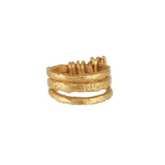 Saxon Ring is handcrafted from 24ct gold-plated bronze