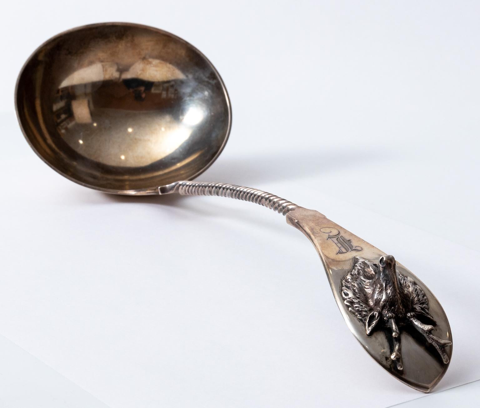 Saxon Stag by Gorham in Sterling Silver Ladle In Good Condition For Sale In Stamford, CT