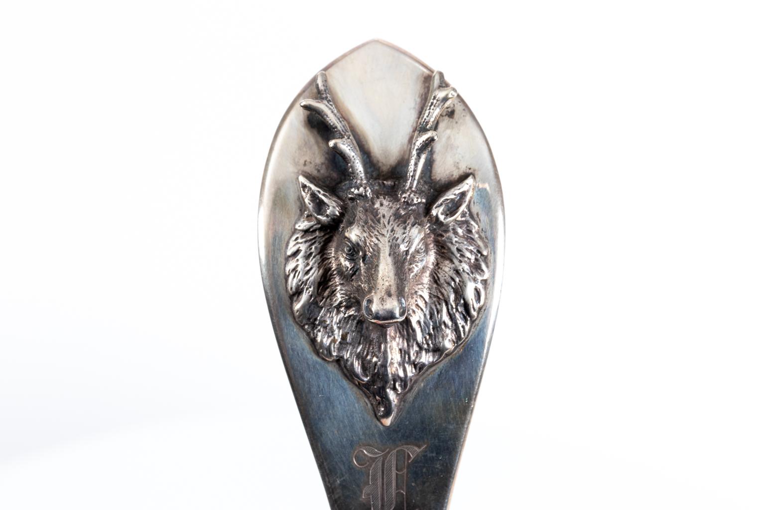 Saxon Stag by Gorham in Sterling Silver Ladle For Sale 1