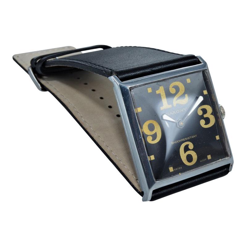 Übergroße sächsische Uhr im Art-déco-Stil, ca. 1980er Jahre 8