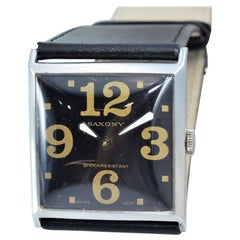 Saxony Art Deco Style Oversized Watch, circa 1980s
