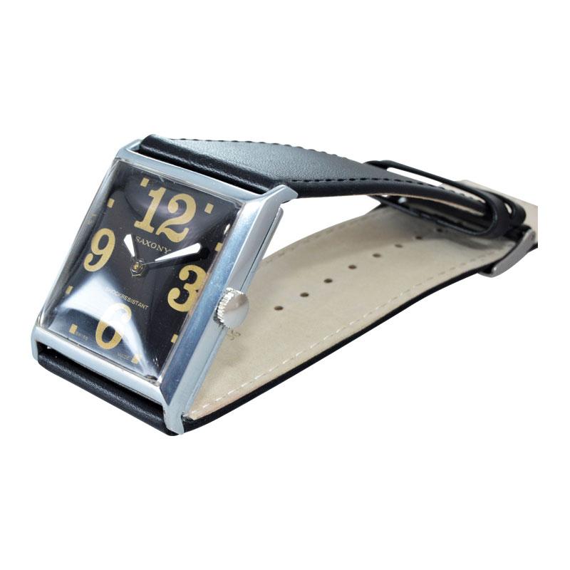 Sächsische Uhr im Art-déco-Stil in Übergröße, ca. 1980er Jahre 6