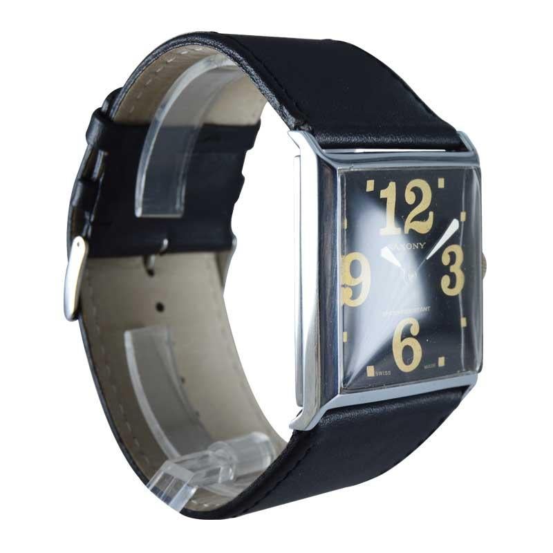 Sächsische Uhr im Art-déco-Stil in Übergröße, ca. 1980er Jahre 2