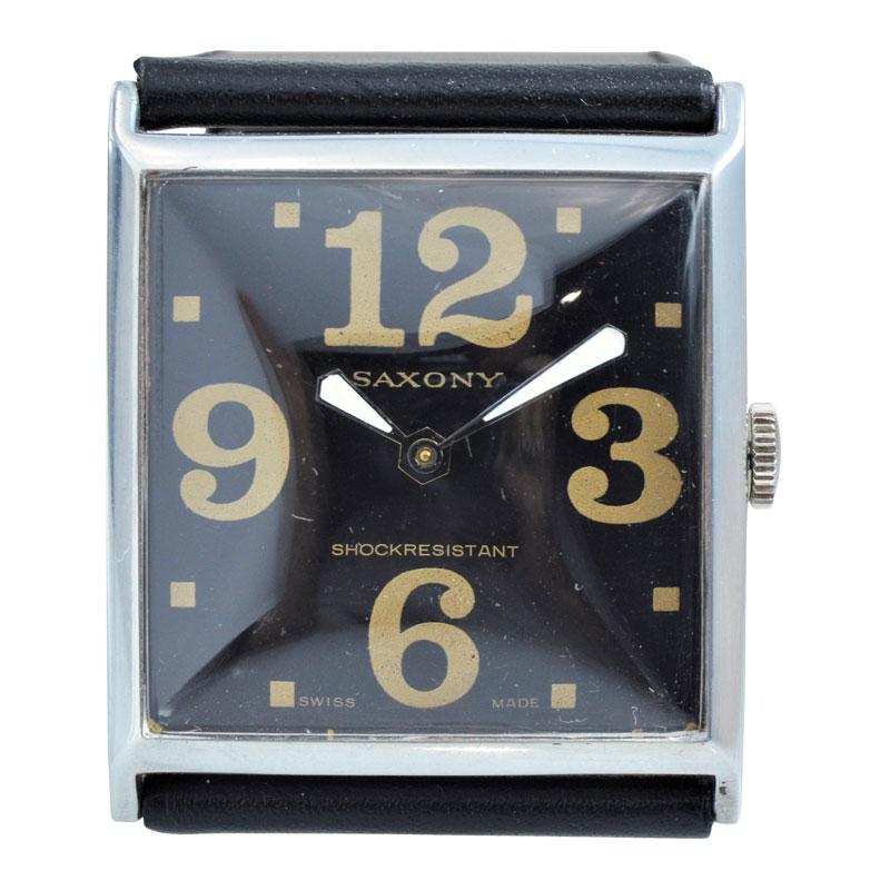Sächsische Uhr im Art-déco-Stil in Übergröße, ca. 1980er Jahre 3