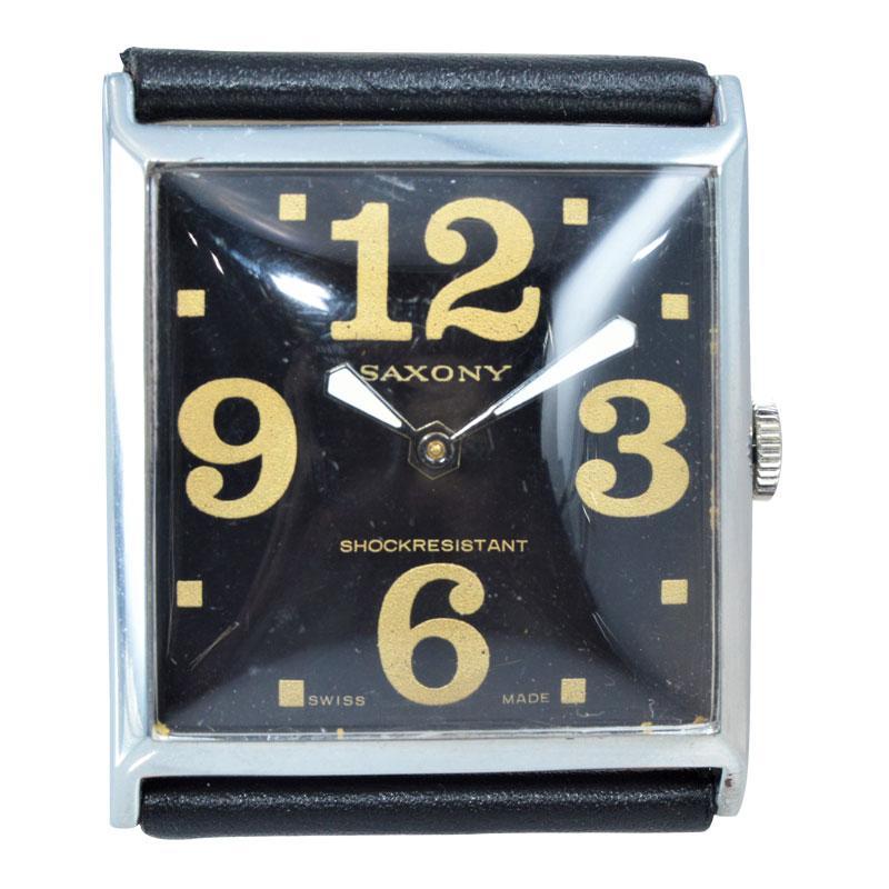 Sächsische Uhr im Art-déco-Stil in Übergröße, ca. 1980er Jahre 5