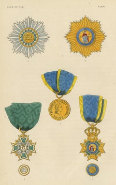 Sassonia, Rue Crown e Ordine Militare di Sant’Enrico, Tavola LXXIII, 1844