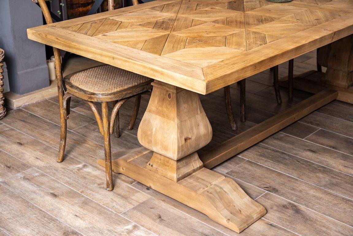 Saxton Reclaimed Pine Dining Table, 20th Century For Sale 13