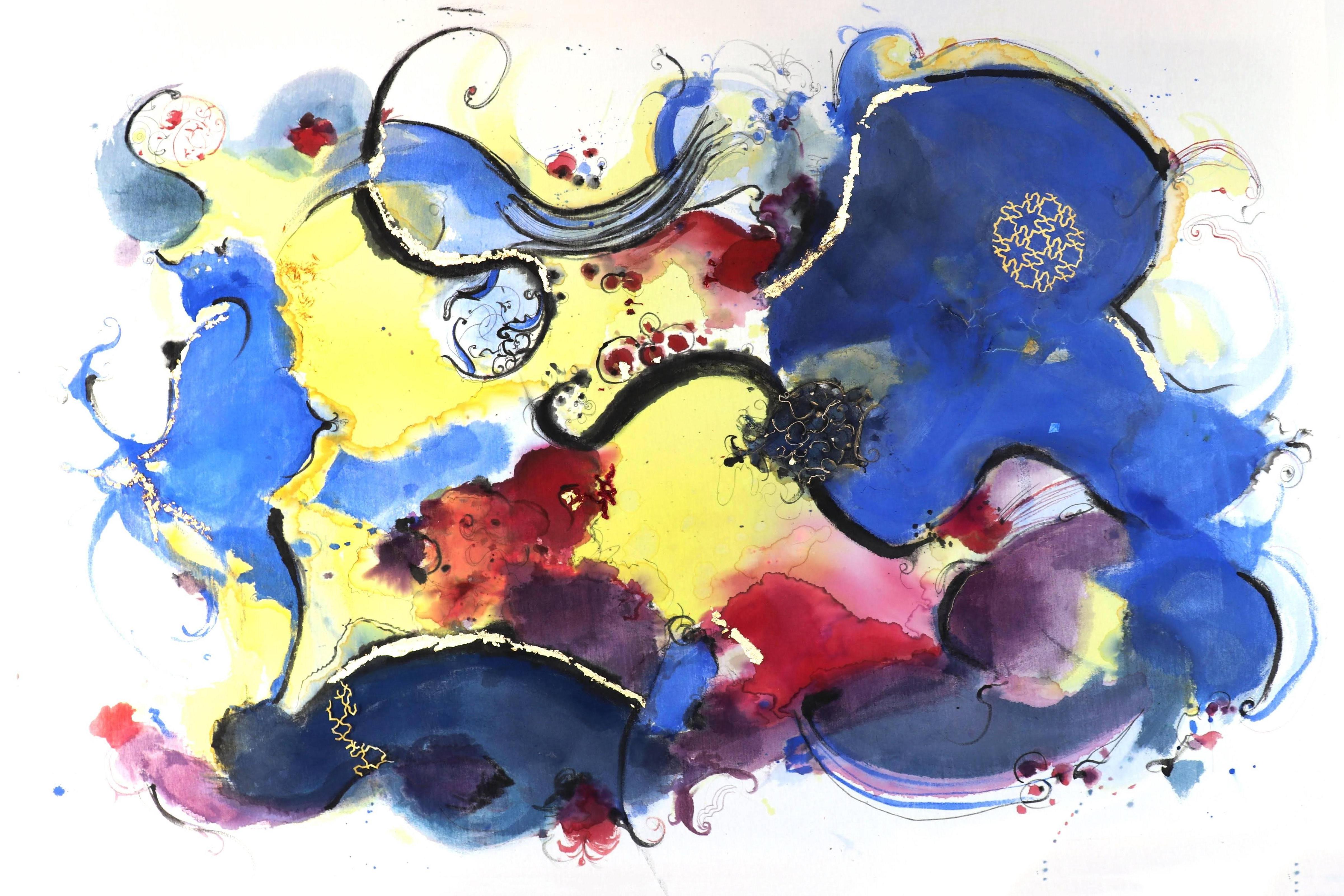 Saya Behnam Abstract Painting - Encounter With My Reflection
