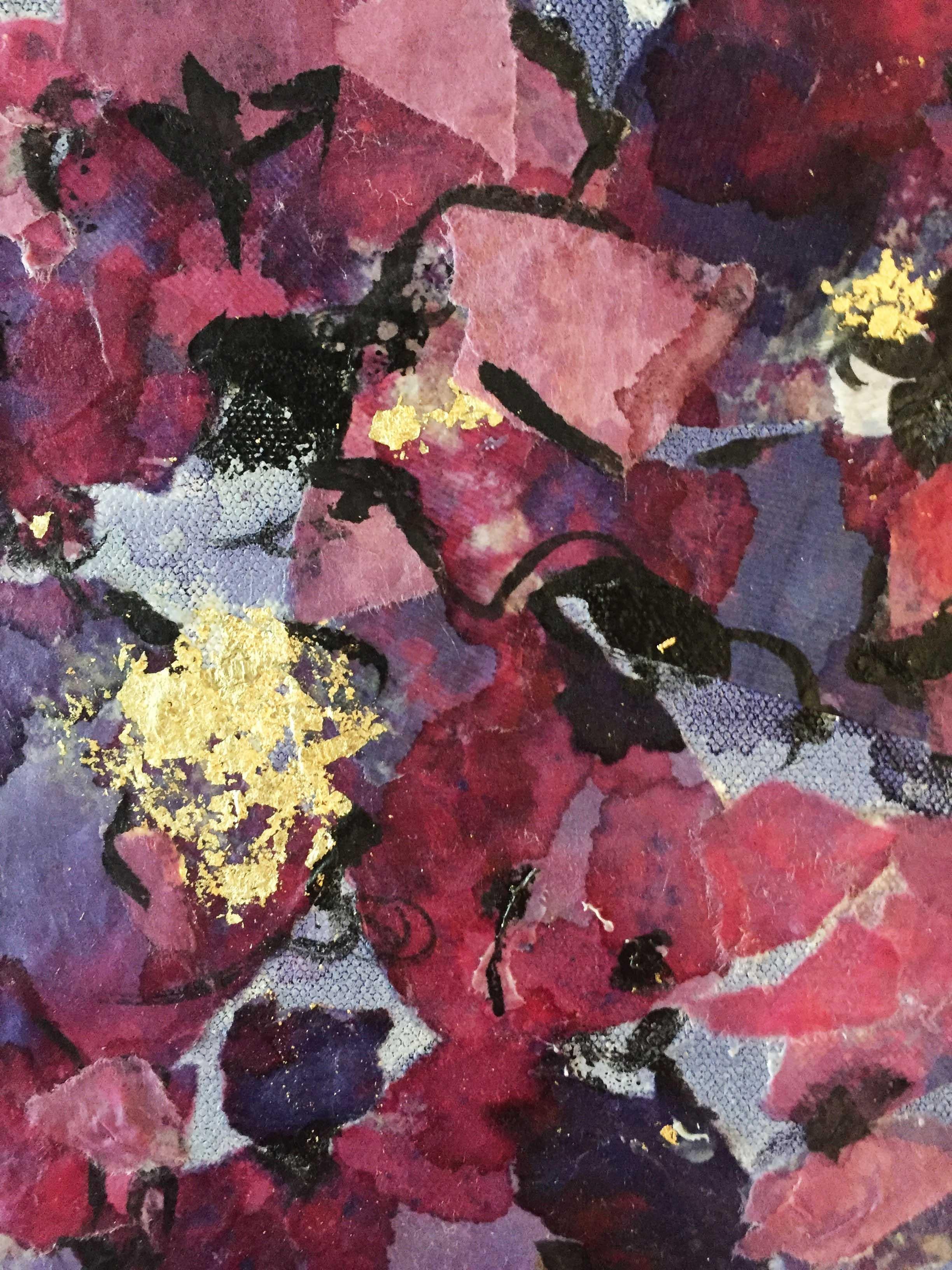 Hibiscus Tea Series: Expand  - Abstract Expressionist Painting by Saya Behnam