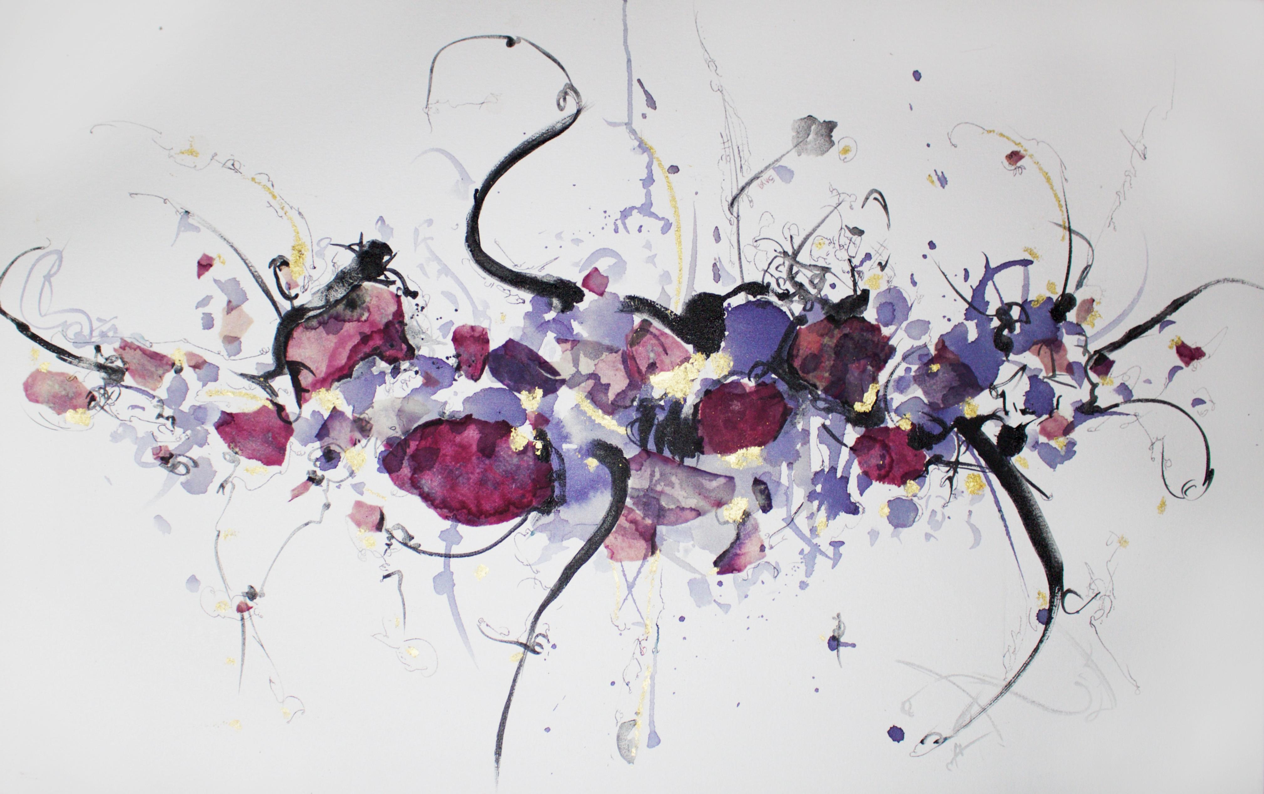 Hibiscus Tea Series No. 14 - Painting by Saya Behnam