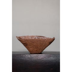 Sayap Lotus Teak Wood Sculpture by Mary Verspoor