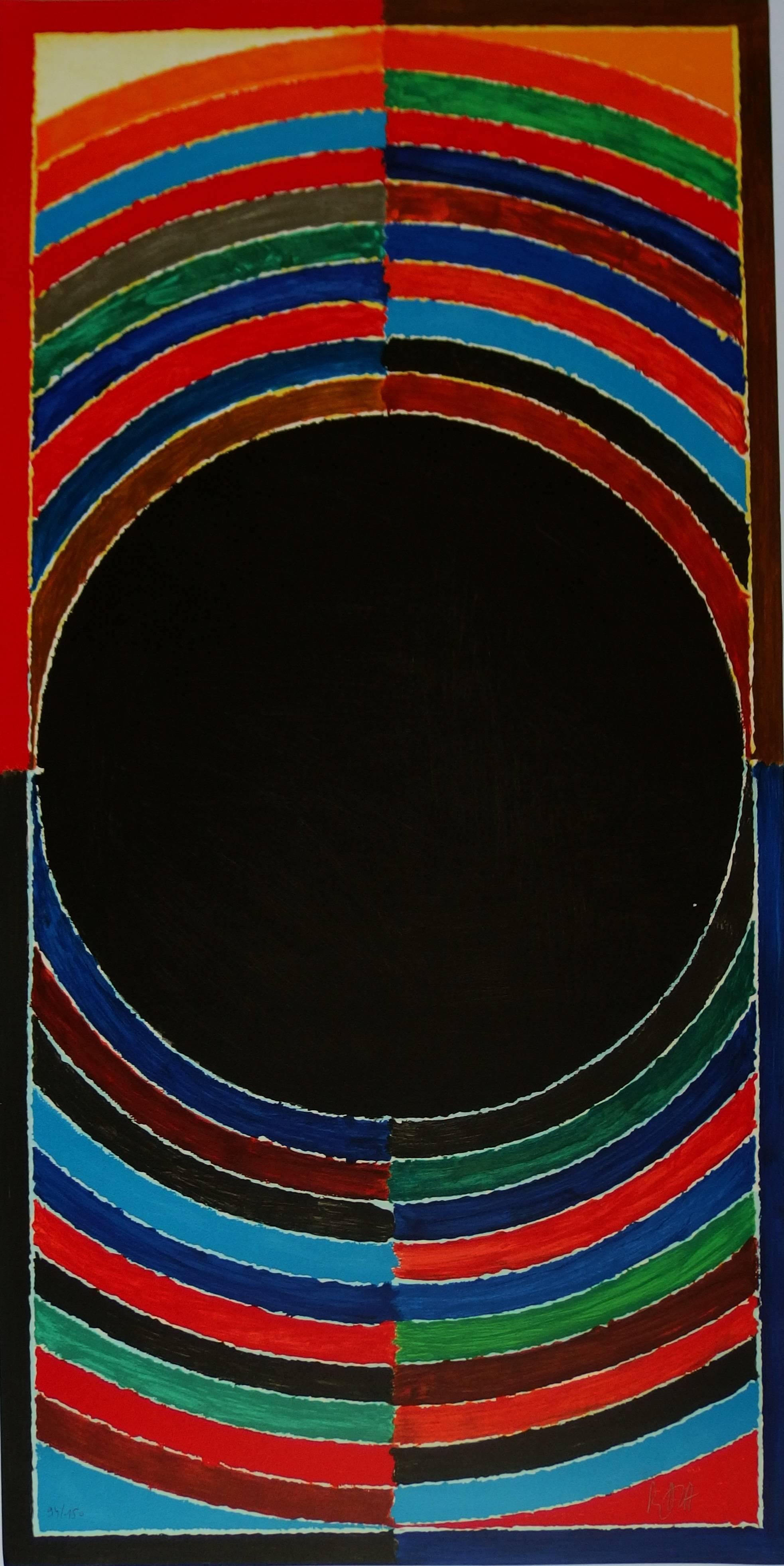 Abstract Print di Sayed Haider Raza - Bindu - Litografia originale firmata - 150 copie (INDIA)