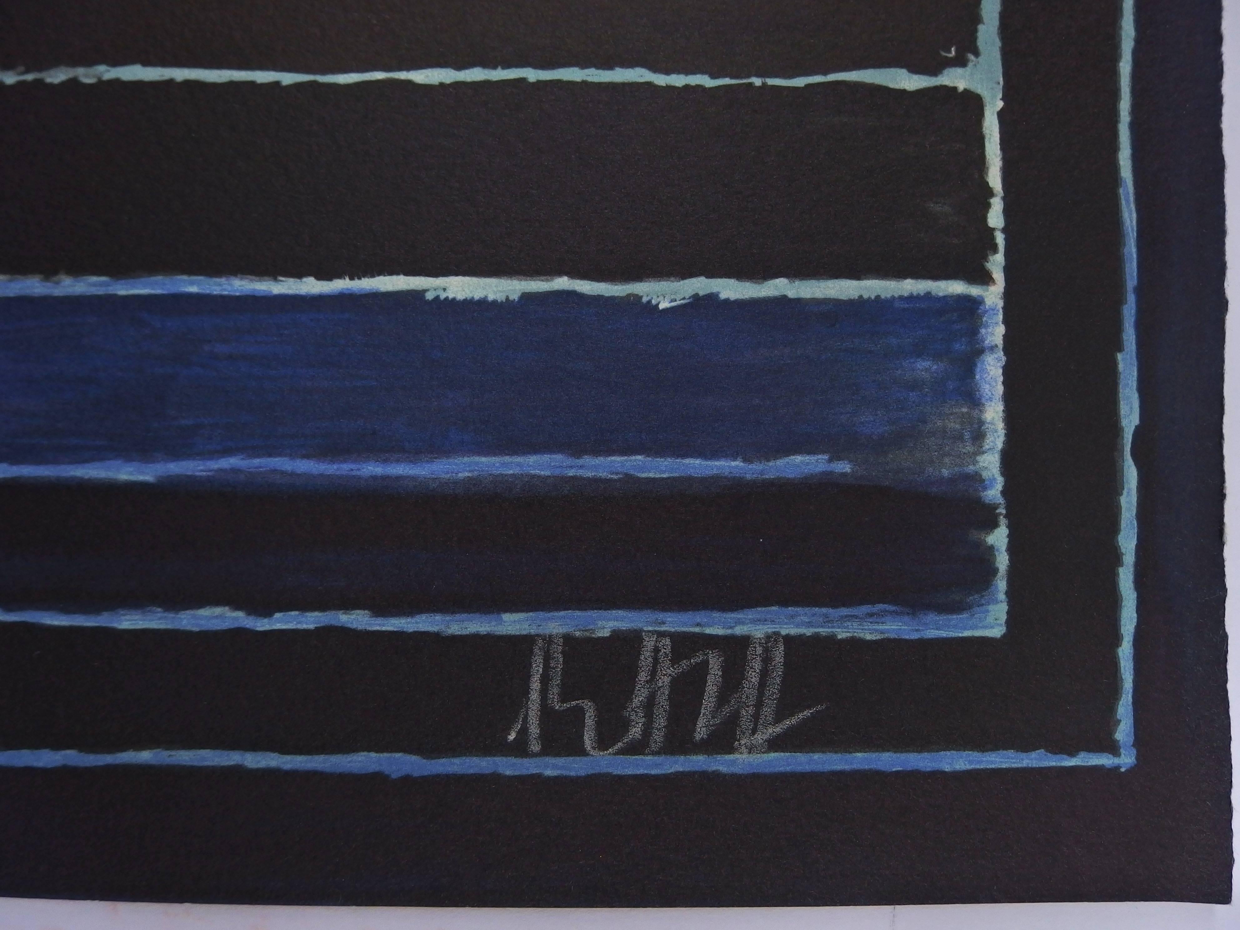 Fünf Elemente – Original handsignierte Lithographie – 150 Exemplare (INDIA) – Print von Sayed Haider Raza
