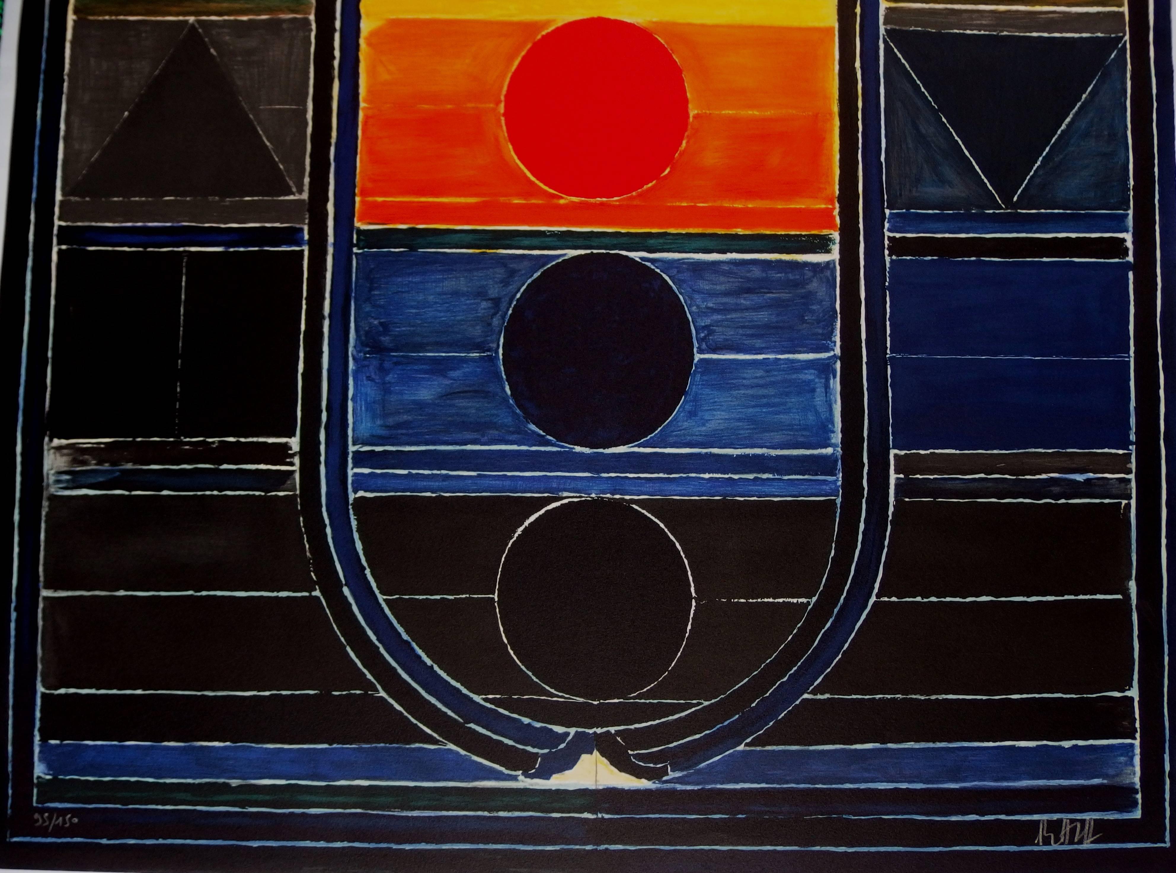 RAZA Sayed Haider
Fünf Elemente, 2008

Original-Lithographie
Handsigniert mit Bleistift
Nummeriert / 150
Auf Vellum 36 x 29