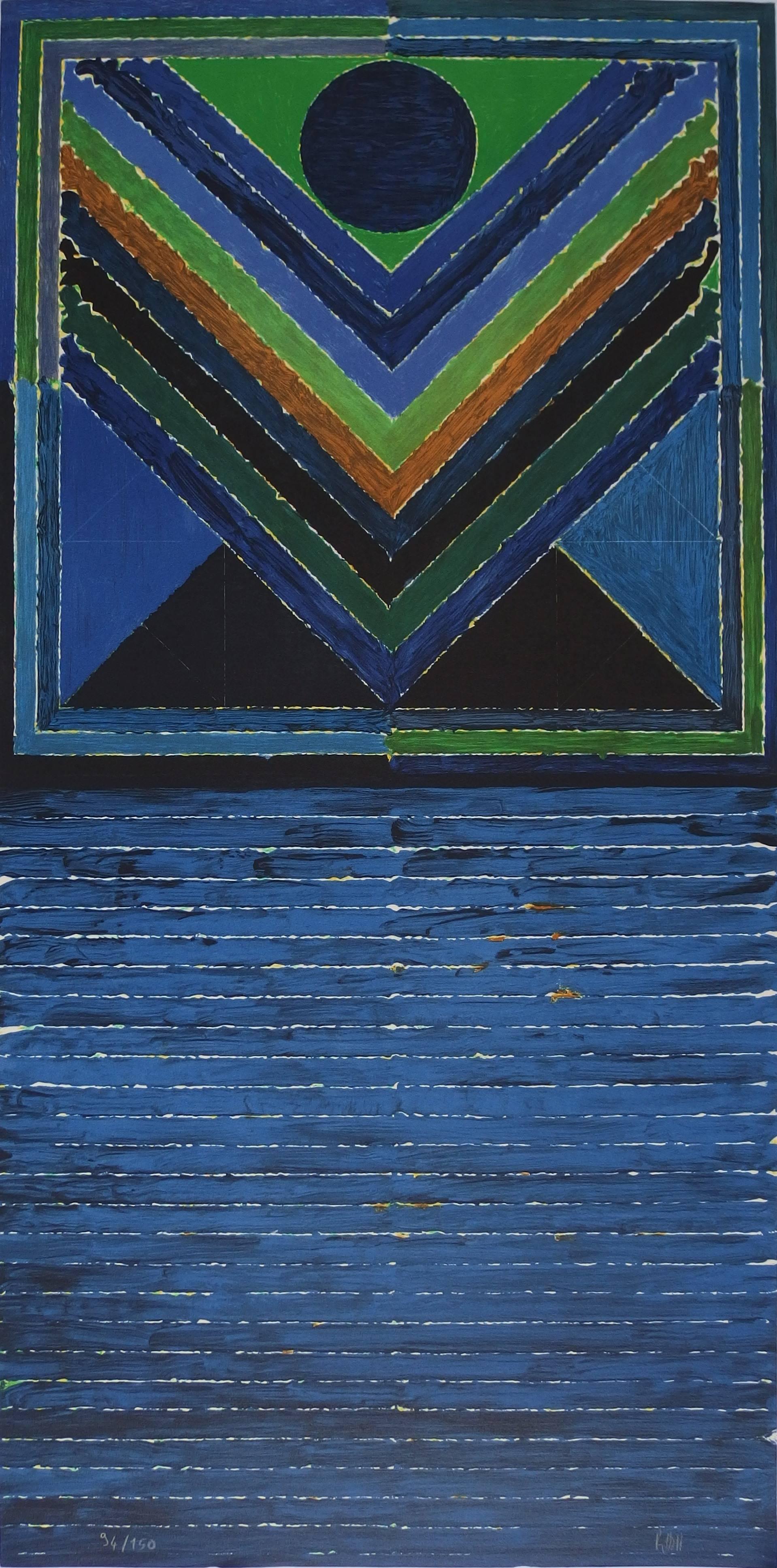 Sayed Haider Raza Abstract Print – Baum - Original handsignierte Lithographie - 150 Exemplare