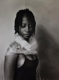 Permíteme -Siglo XXI, Contemporáneo, Retrato figurativo, Blanco y negro, Amor