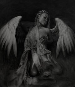 Ethereal Refuge - 21st Century, Contemporary, Figurative, Nude, Black and White