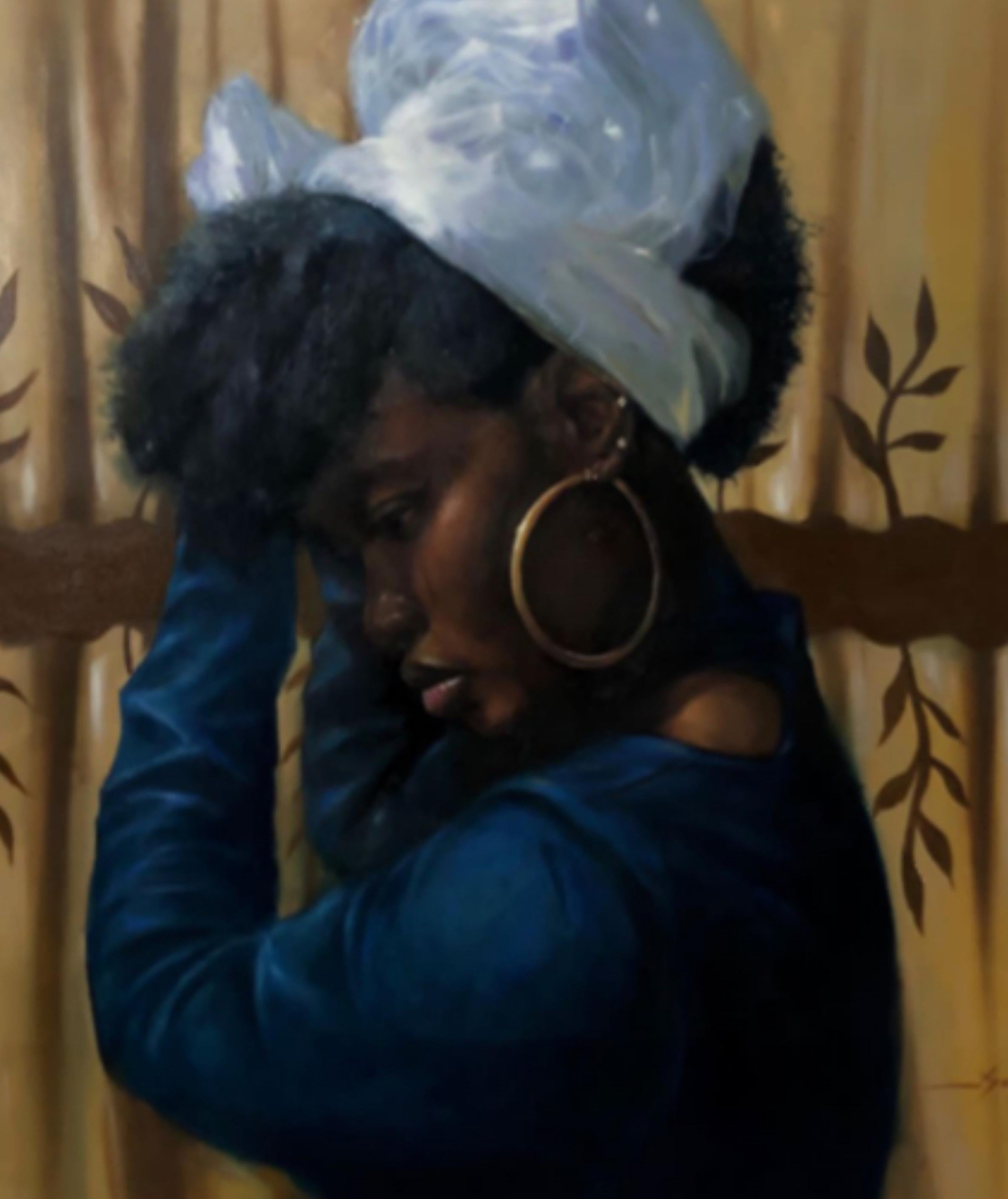 Harirah: Uno de mis días - Siglo XXI, Contemporáneo, Retrato, Mujeres a la moda en venta 1