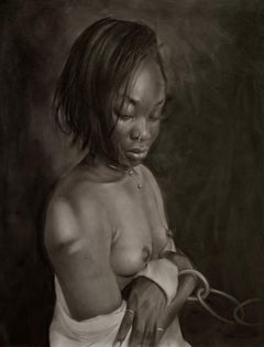 Libertad encadenada - Siglo XXI, Expresionista, Retrato figurativo, Desnudo, Mujer