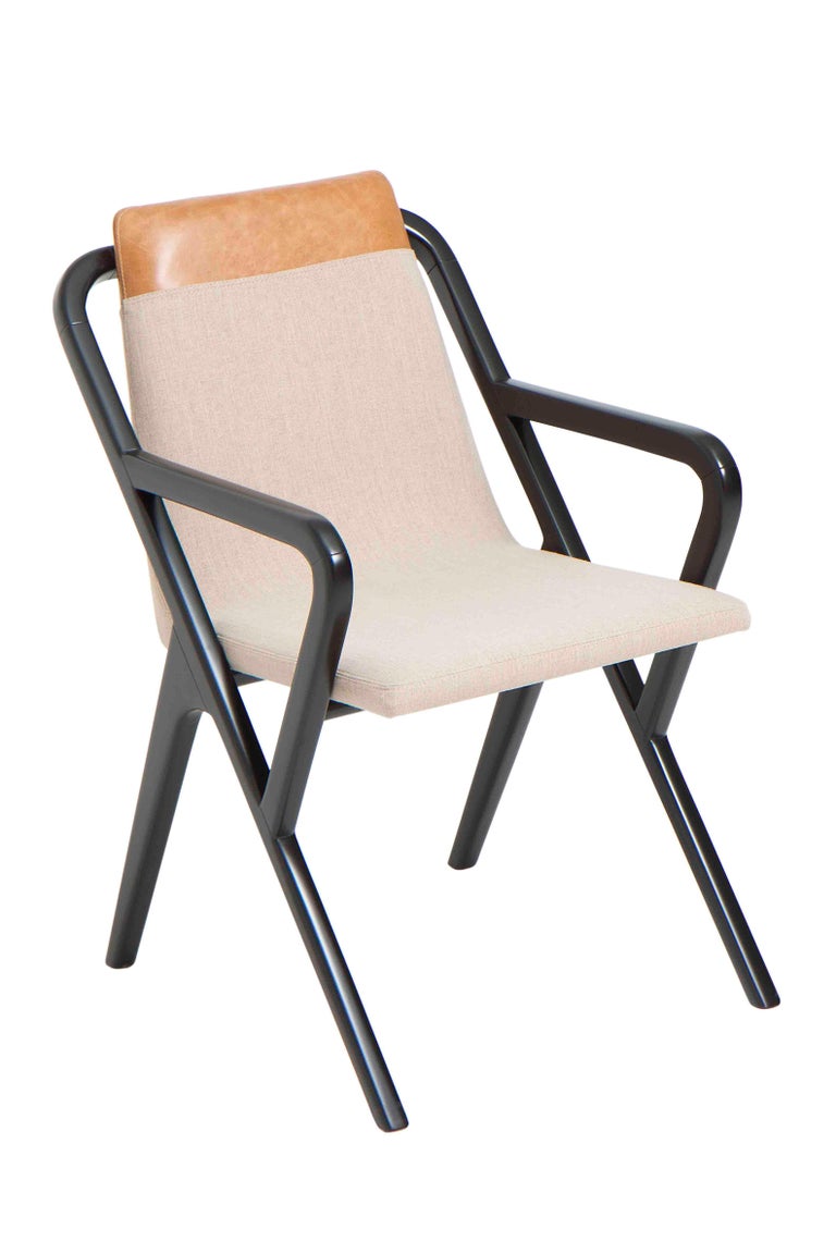Quadratta Dining Chair with Armrest In New Condition For Sale In Miami, FL