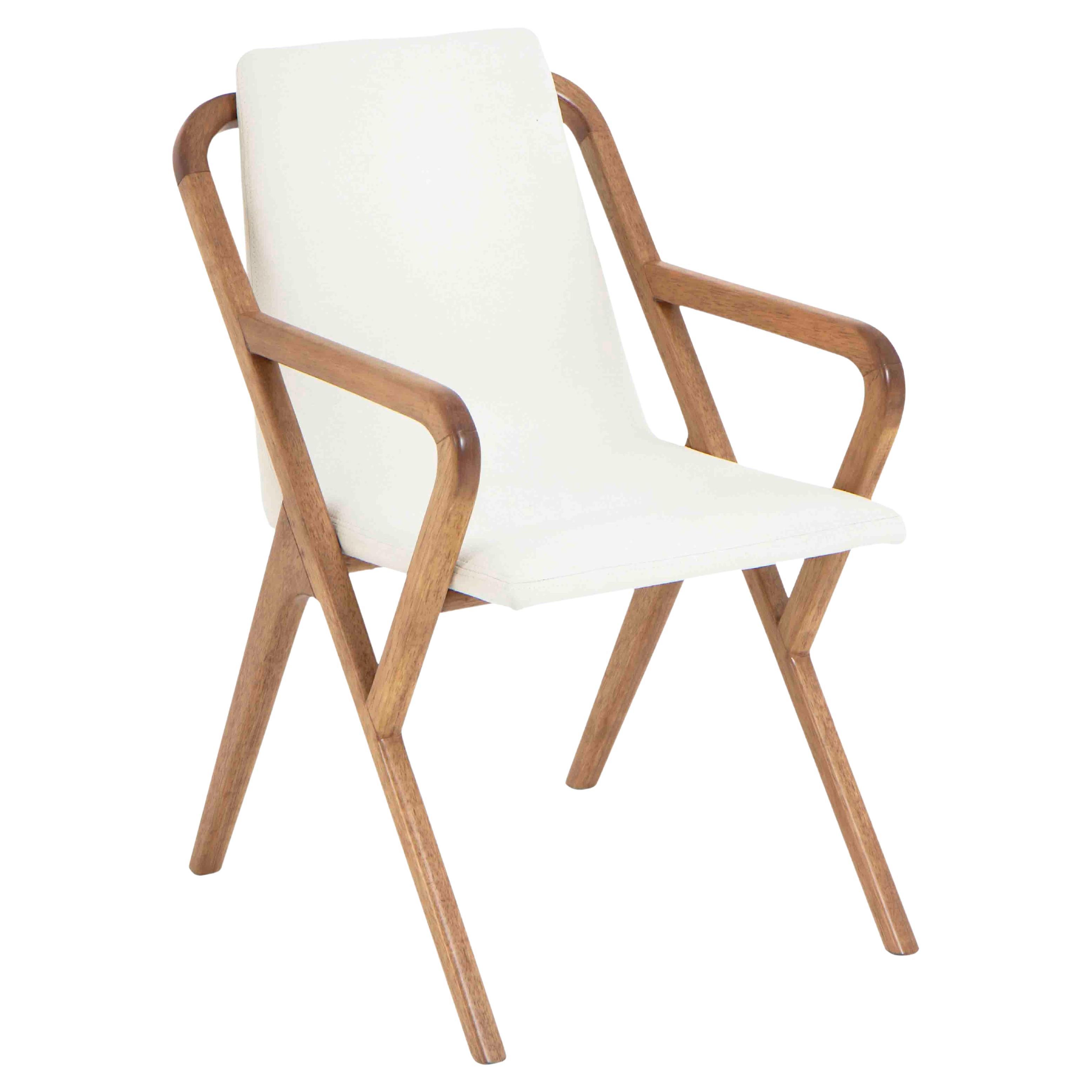 Quadratta Dining Chair with Armrest For Sale