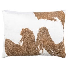 Coussin lombaire Sayra, or ivoire 