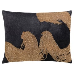 Sayra Lumber Pillow, Black Gold