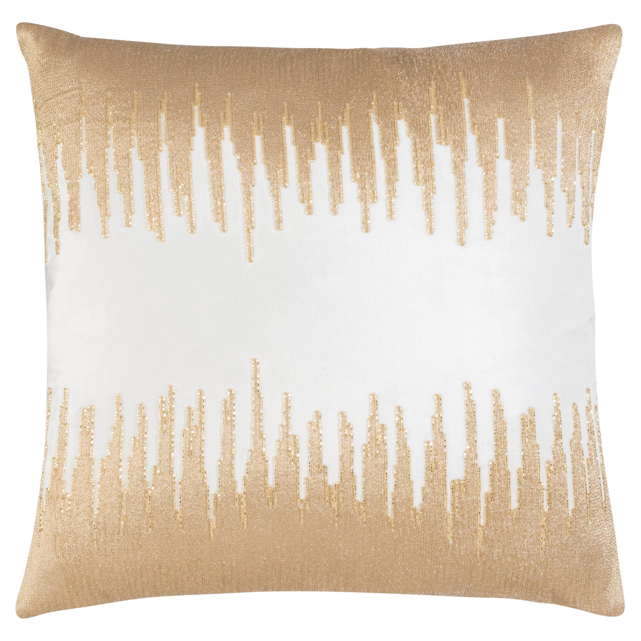Sayra Pillow, Ivory Gold  For Sale
