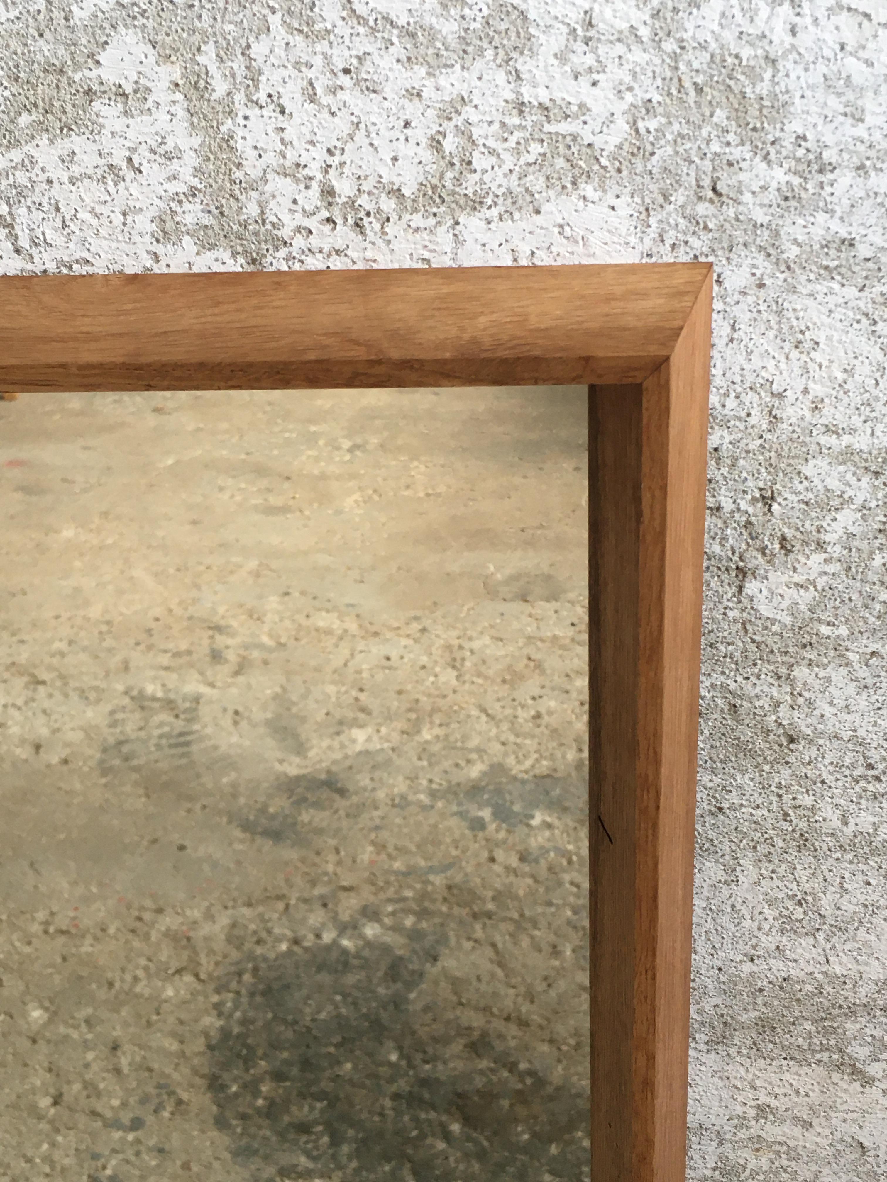 Contemporary SB Mirror Frame, Finely Crafted Frame with Expressive Grained Oak by Tomaz Viana For Sale