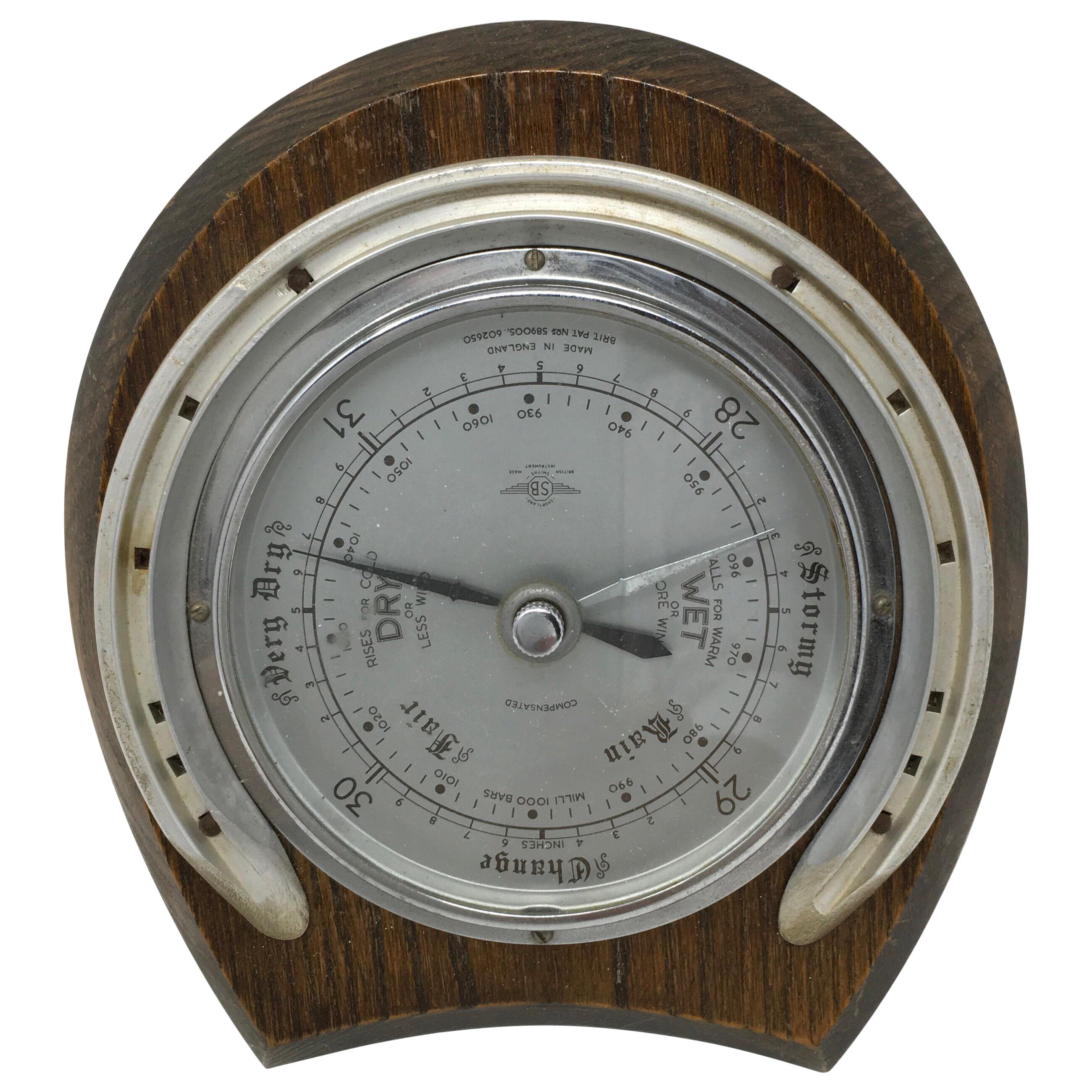 SB Shortland Smiths Horseshoe Barometer, circa 1940s