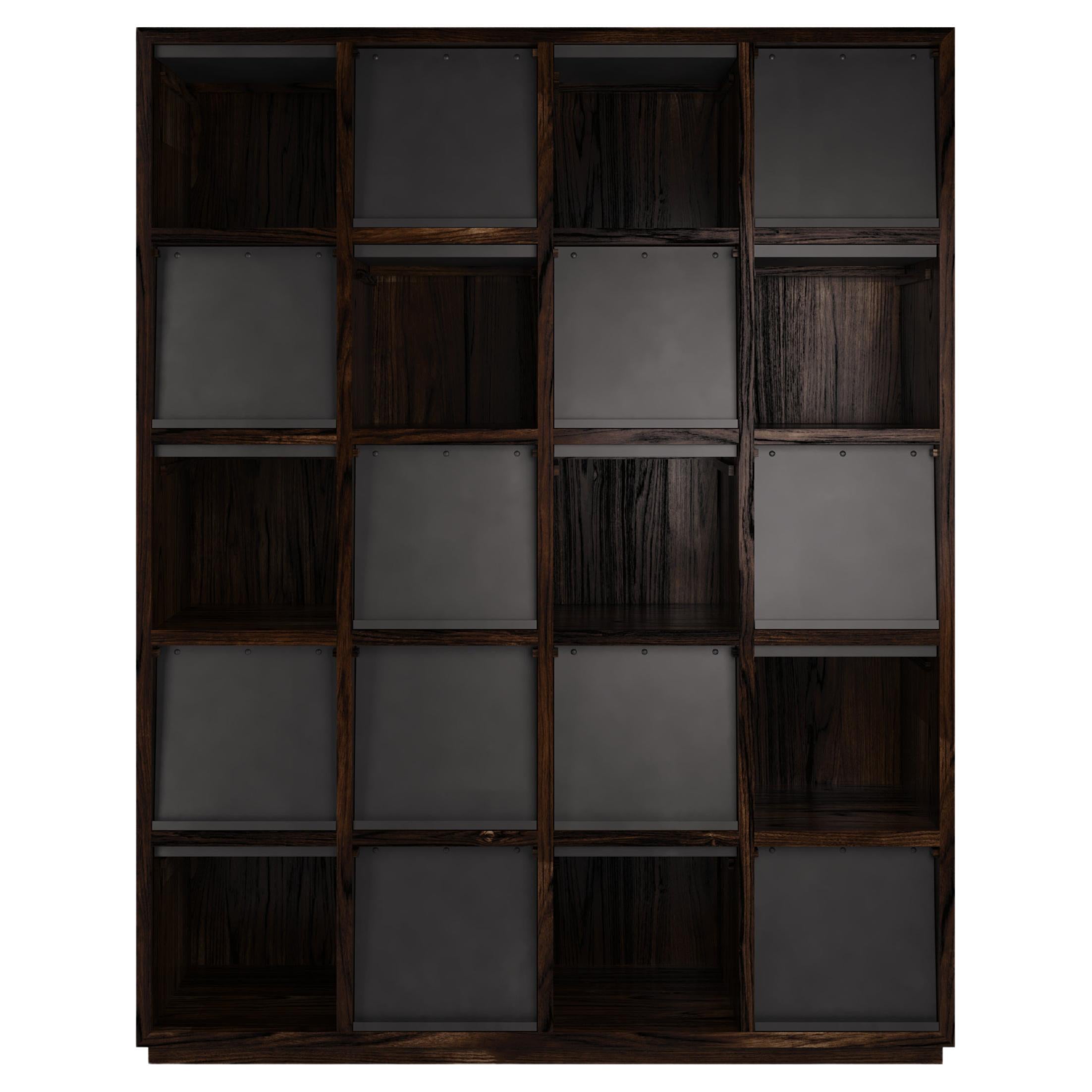 Black Solid Wood Bookcase in Classic Style For Sale at 1stDibs
