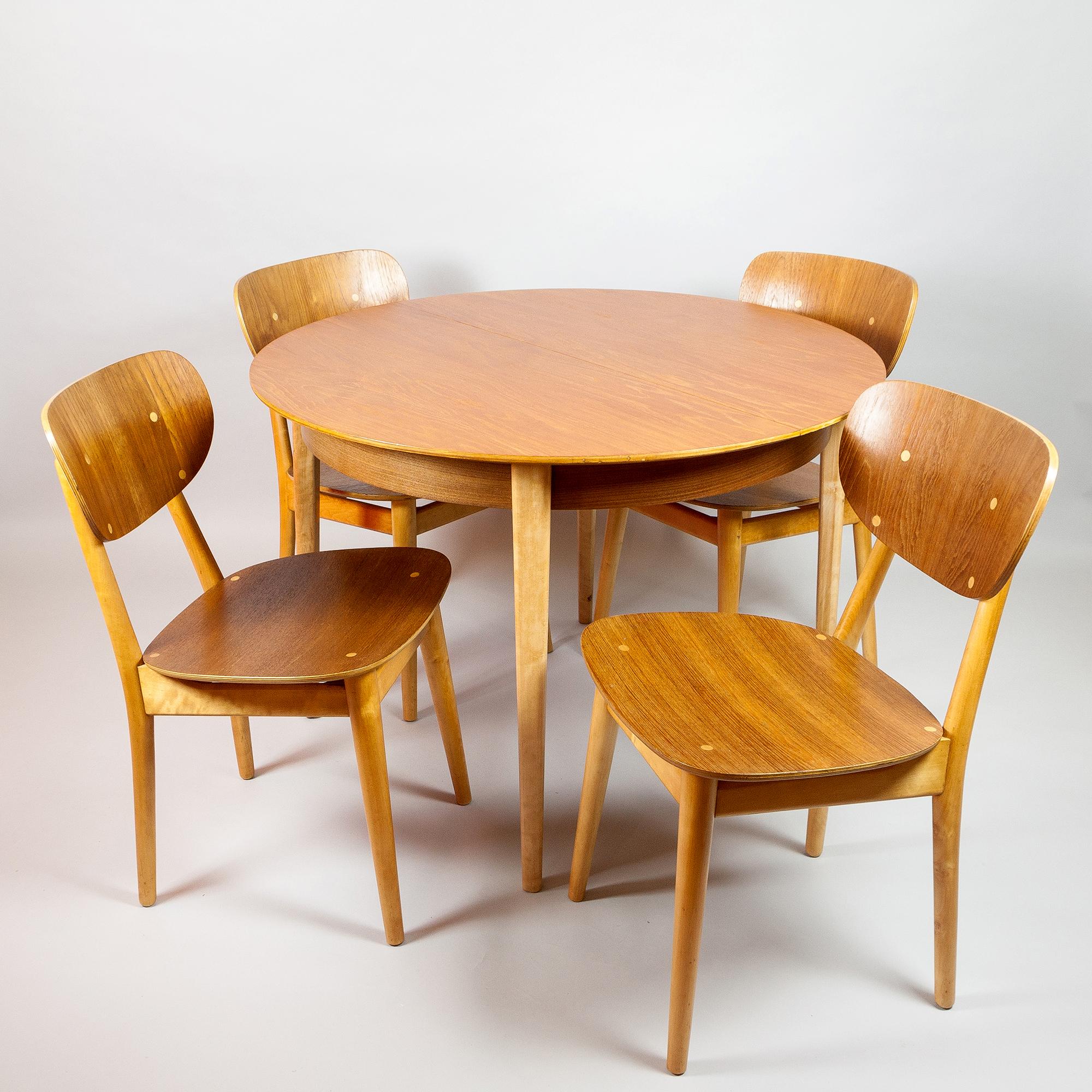 SB11 Cees Braakman Dining Chairs for Pastoe, Maple and Teak, Denmark, 1950s 8