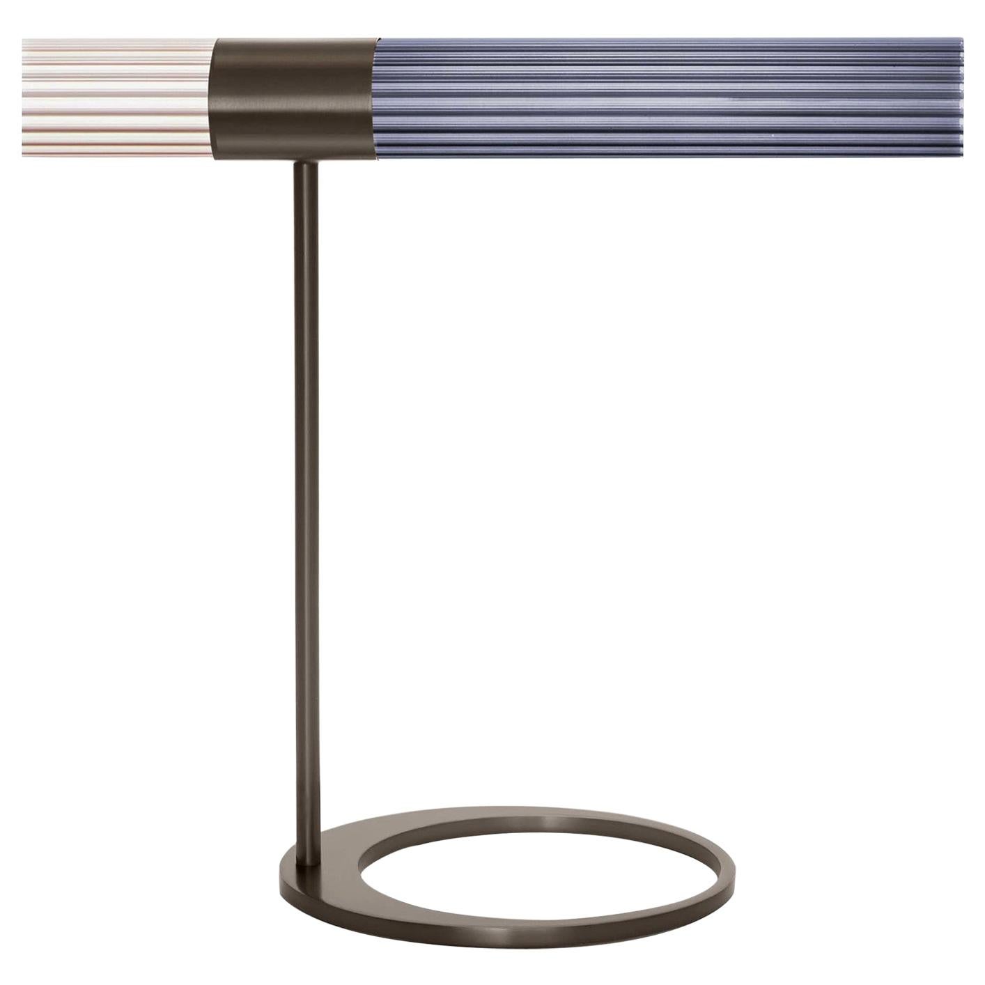 Sbarlusc Blue and White Table Lamp by Isacco Brioschi