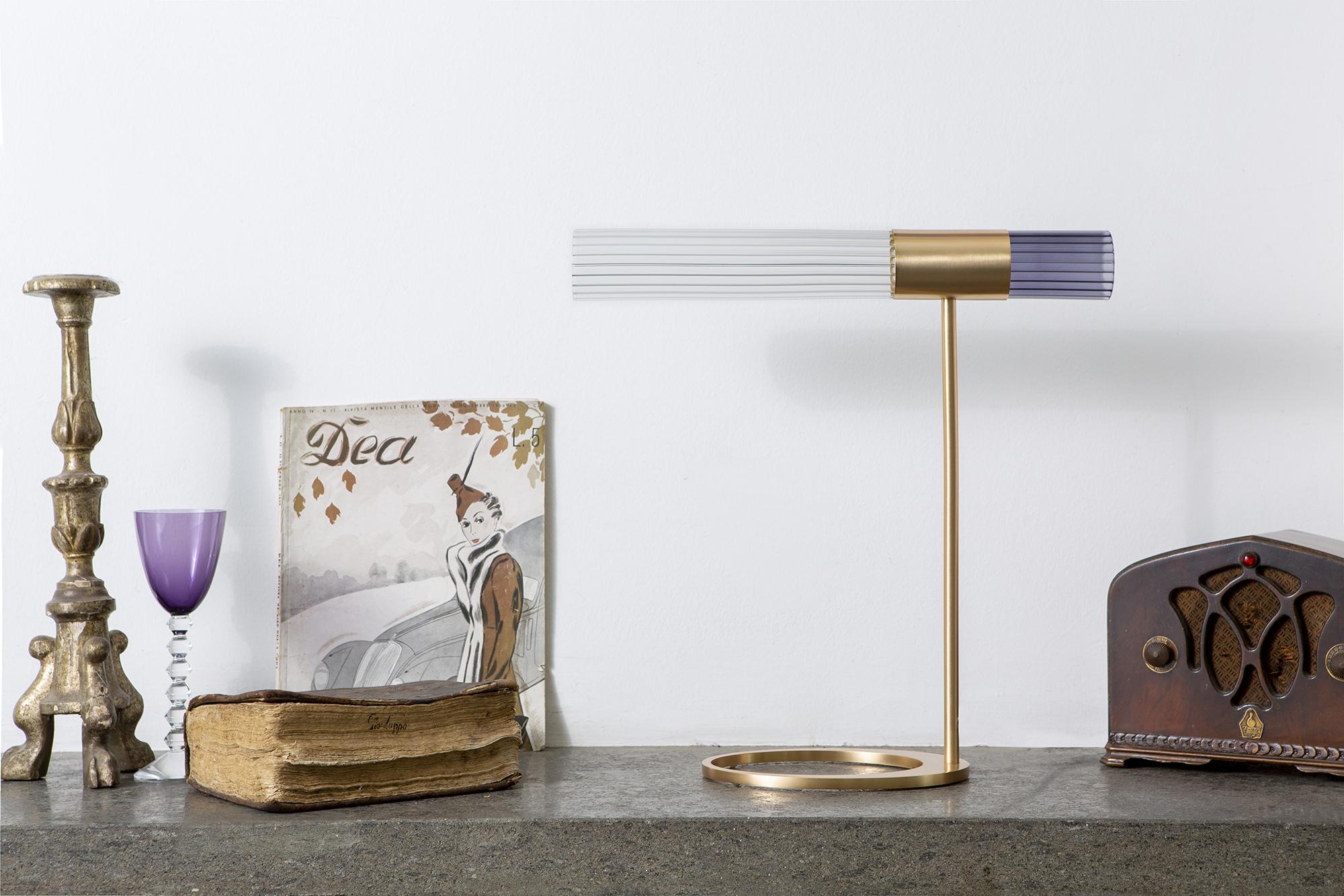 Glass Sbarlusc Table Lamp by Luce Tu For Sale