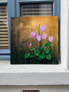Sébastien Ardouin Dumazet - "Cyclamens" Contemporary floral painting