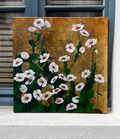 Sébastien Ardouin Dumazet - "Gänseblümchen" Zeitgenössische Blumenmalerei