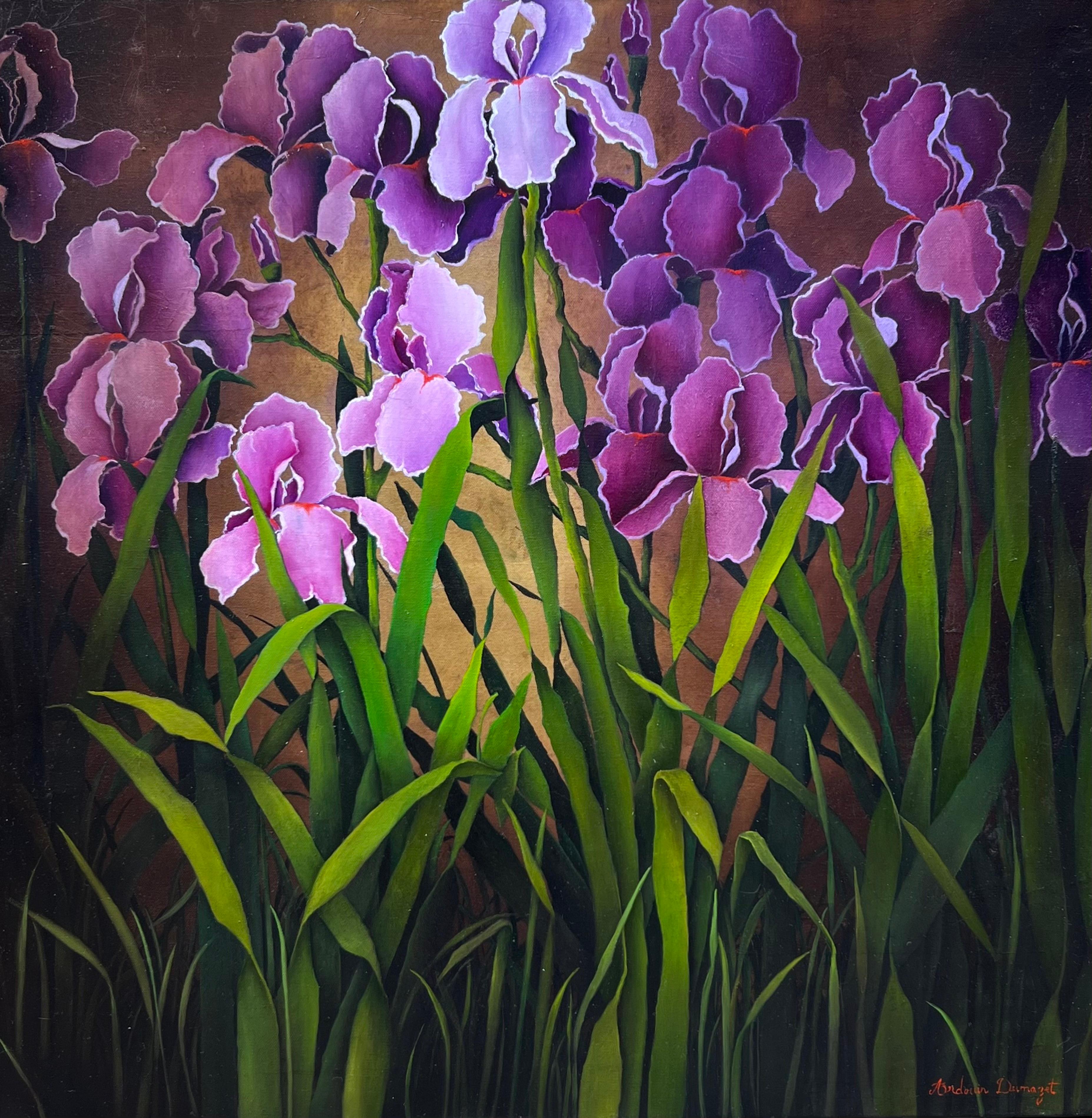 Sébastien Ardouin Dumazet - "Irises" Contemporary floral painting