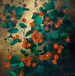 Sébastien Ardouin Dumazet - "Die Zartheit" Zeitgenössische Blumenmalerei