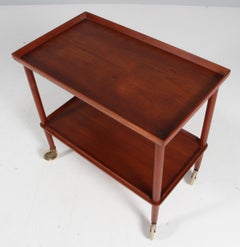 Søborg Møbler bar cart in teak and brass details, 1960s